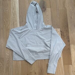 Fabletics Cropped Gray Hoodie